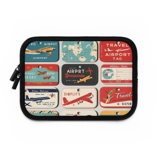 retro luggage tags Laptop Sleeve