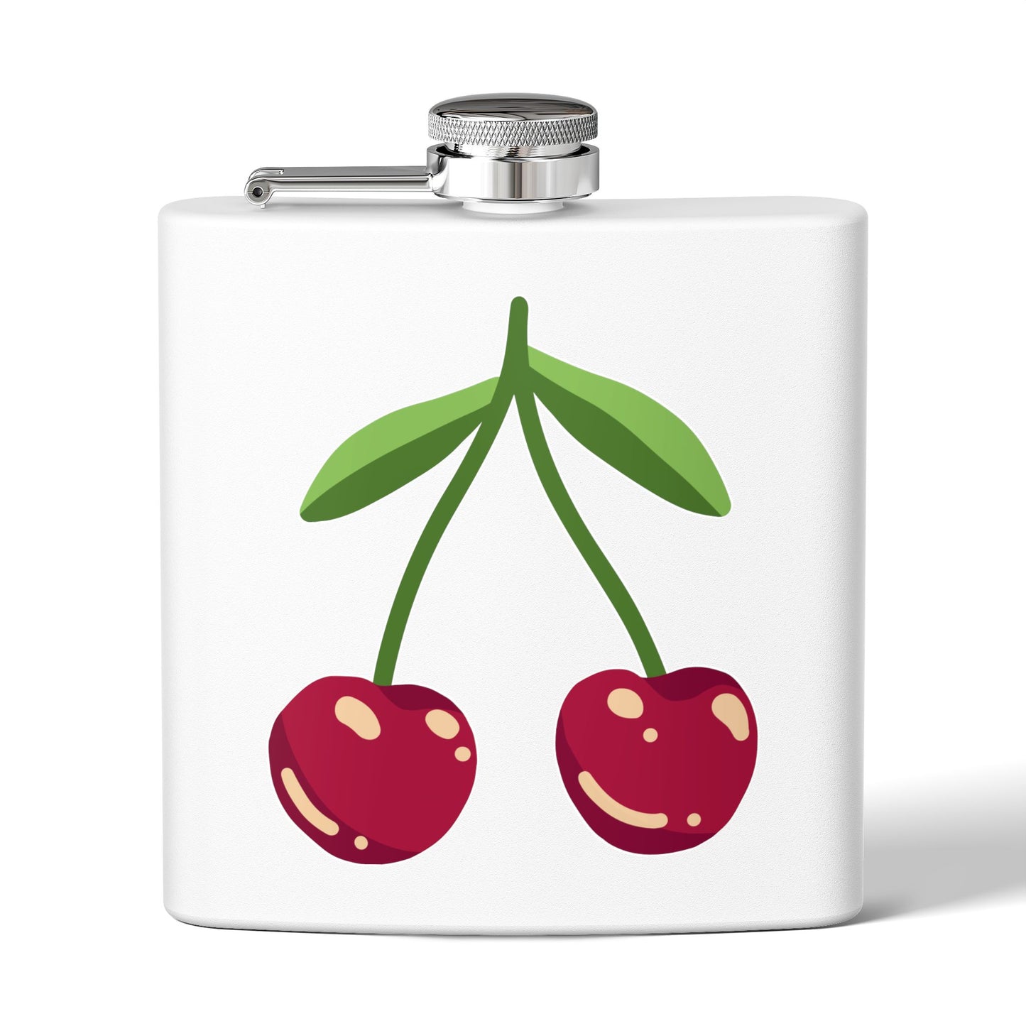 Cherries Sleek Stainless Steel Flask
