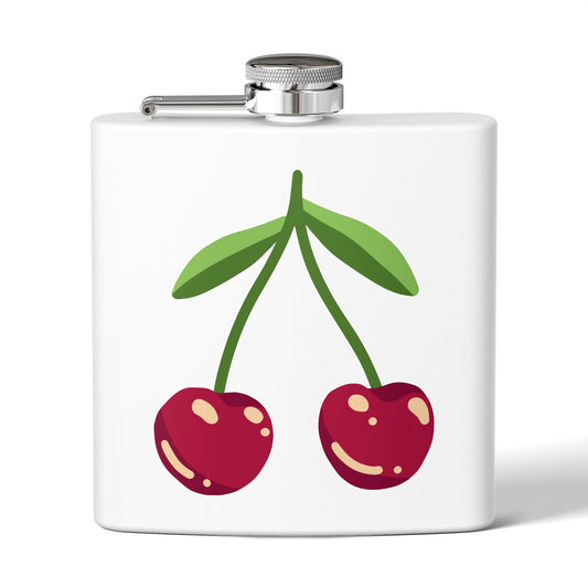 Cherries Sleek Stainless Steel Flask