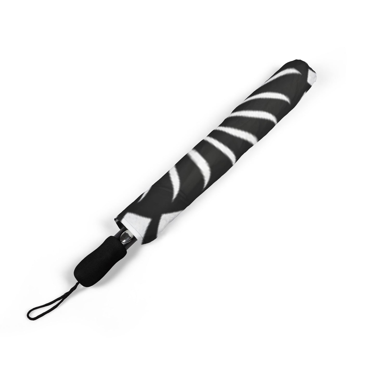 abstract black and white seashell Umbrella - Semi-Automatic Foldable Design