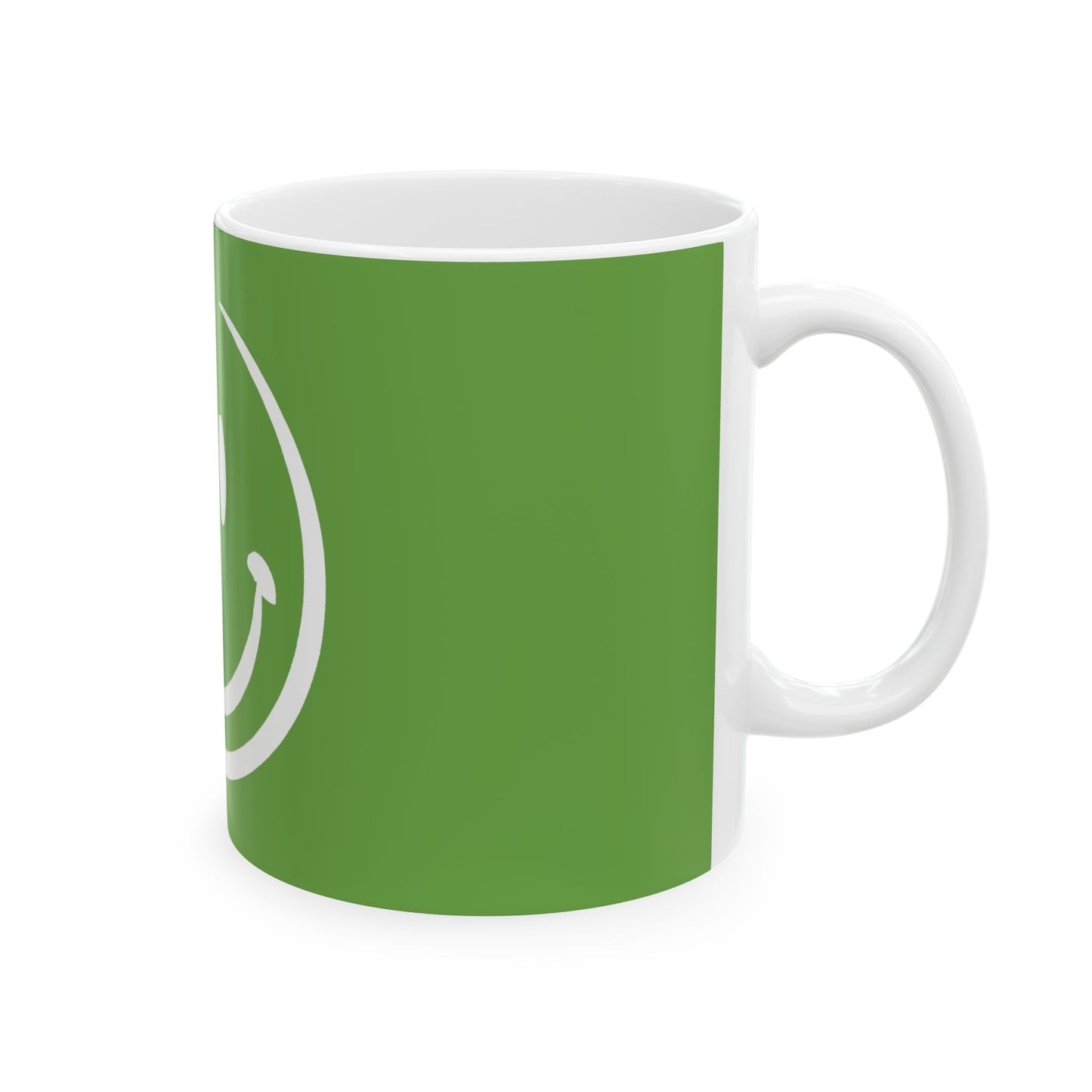 green smiley face Ceramic Coffee Mug