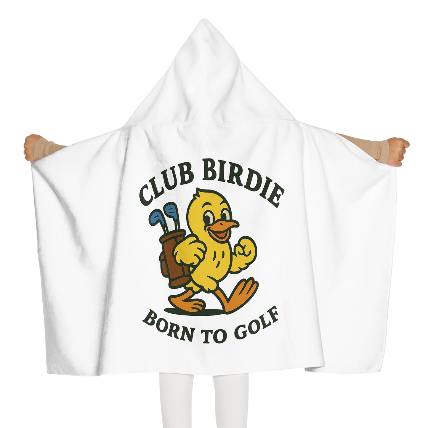Club Birdie Born To Golf Kids Hooded Towel/ Beach Cover-Up
