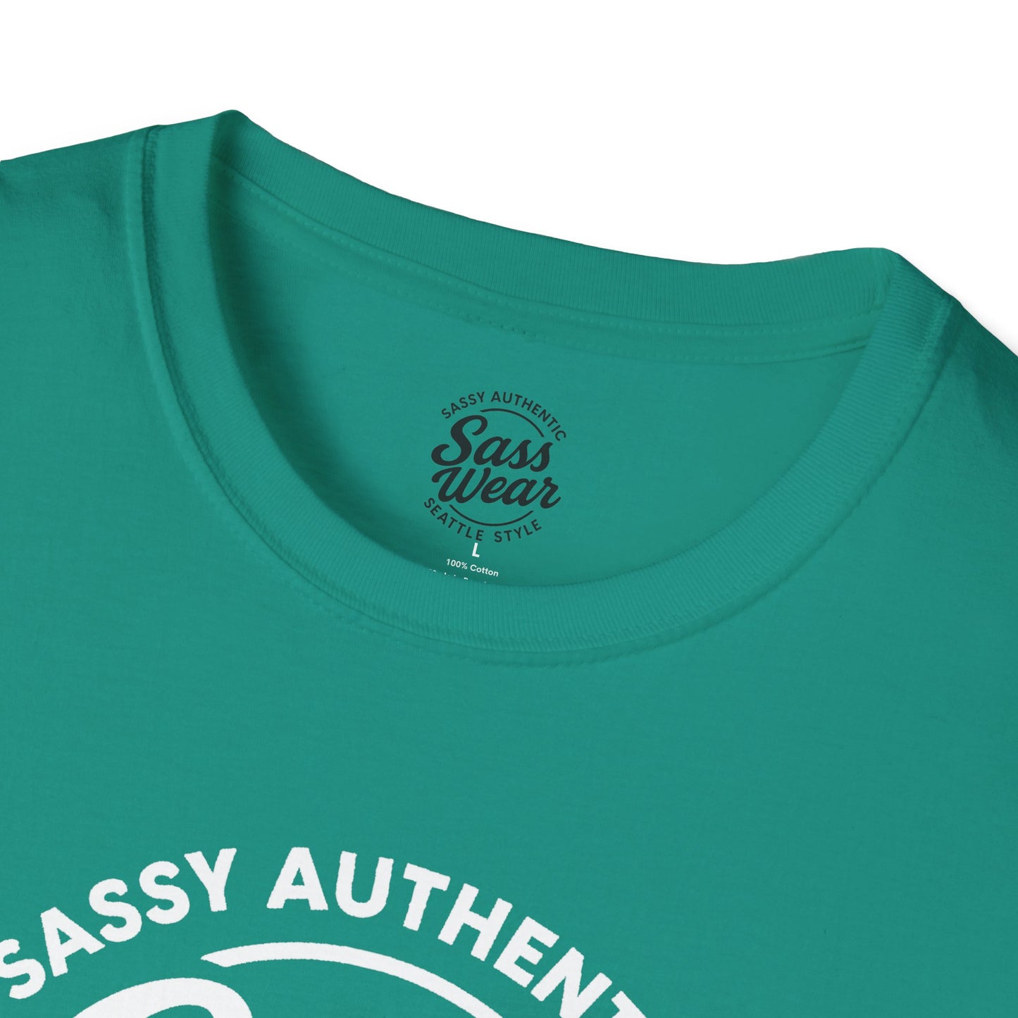 Sass Wear - Unisex Softstyle T-Shirt white logo