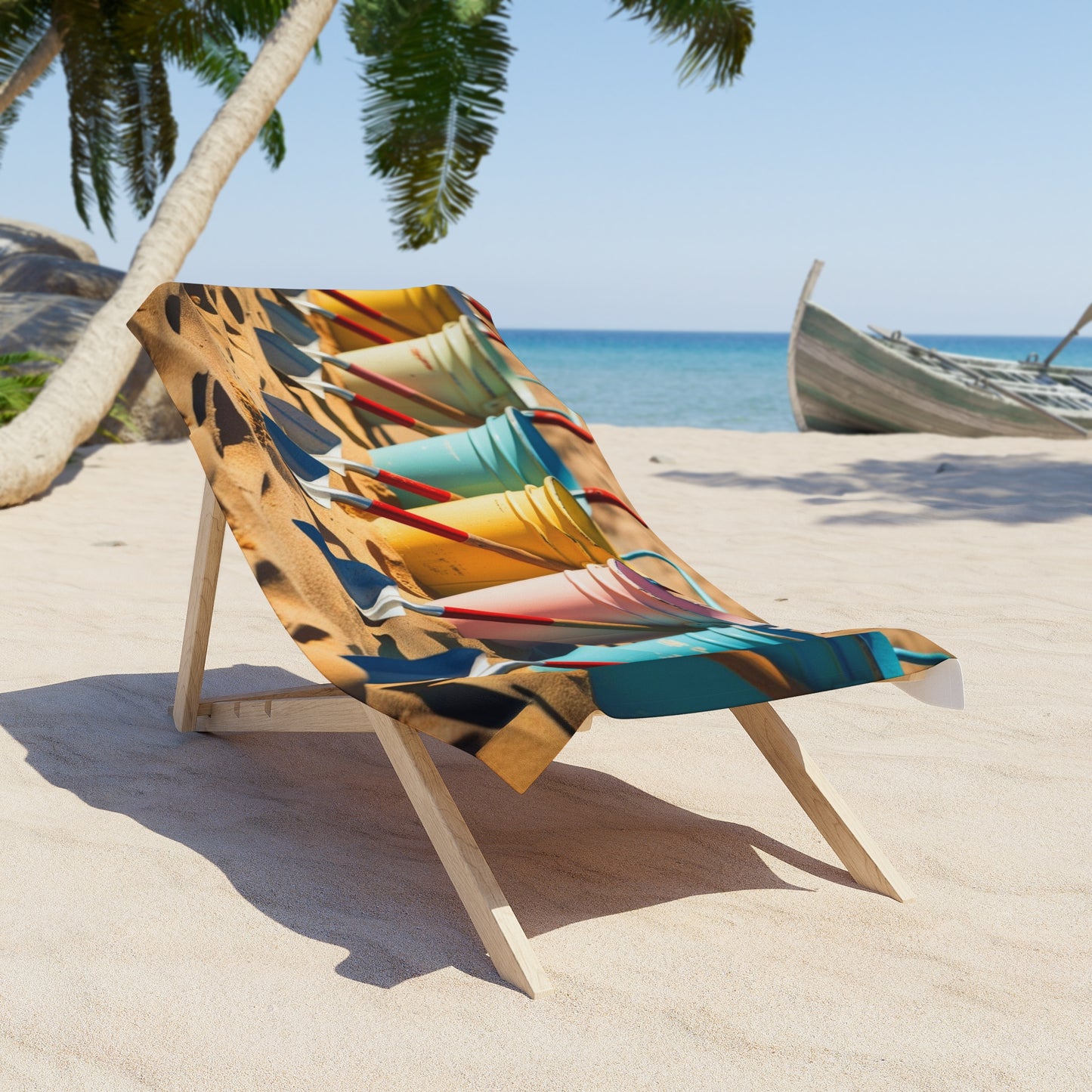 retro beach pail Beach Towel