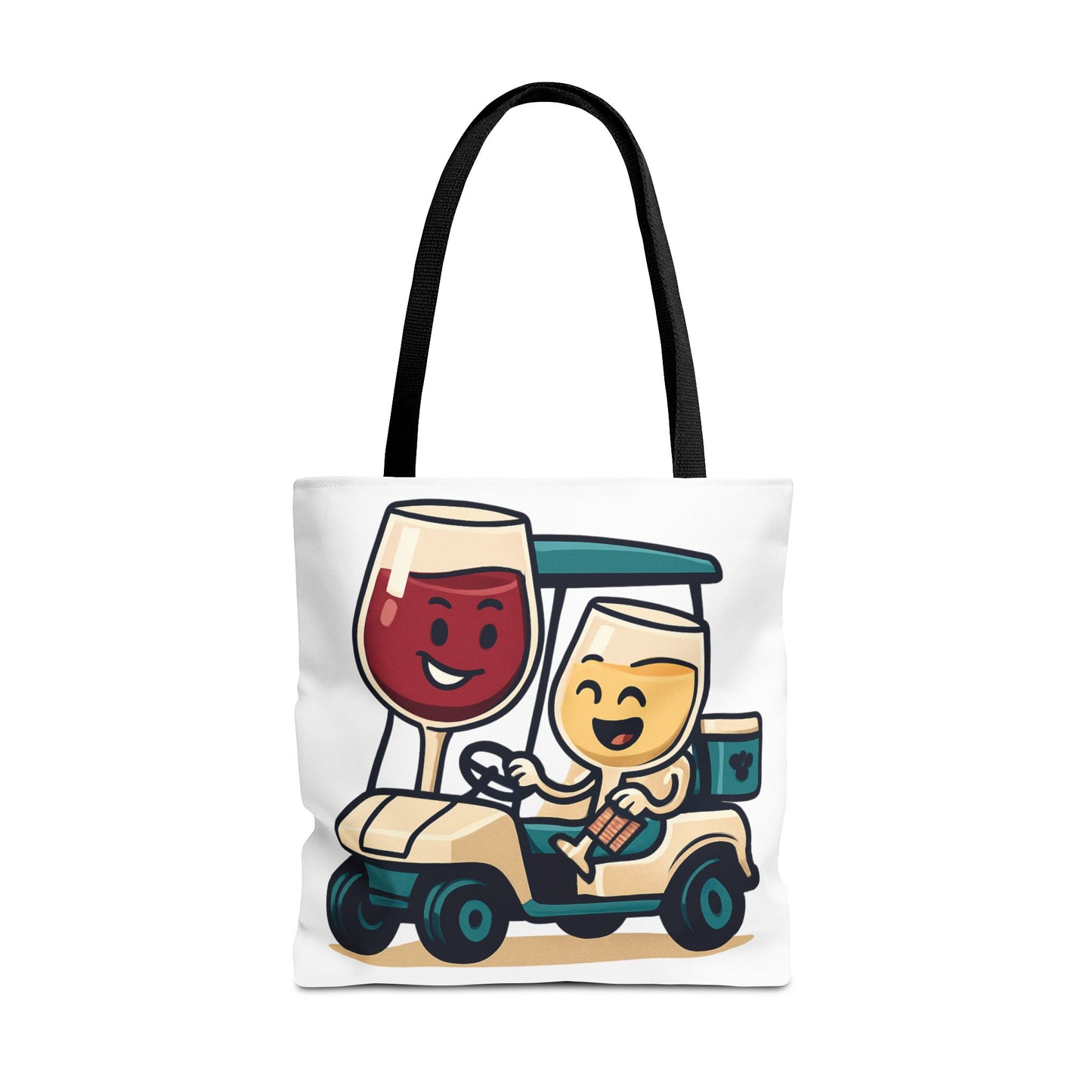 Wine Glasses in Golf Cart Tote Bag