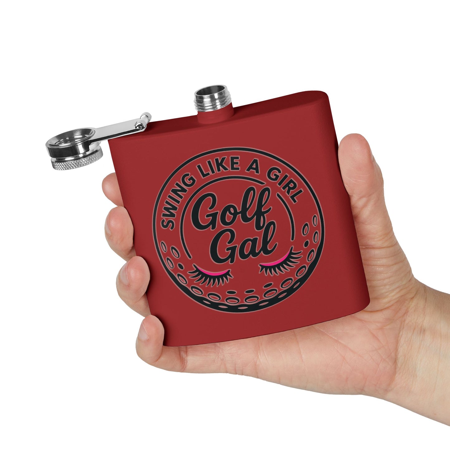 Swing Like A Girl Golf Gal Sleek Stainless Steel Flask