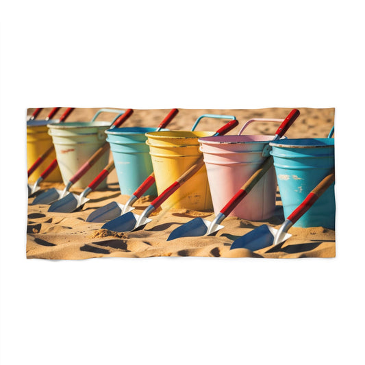 retro beach pail Beach Towel