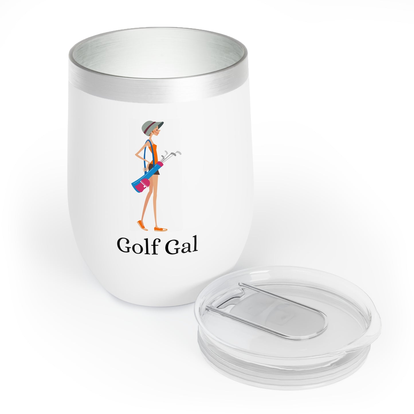 Golf Gal Wine Tumbler Poppy