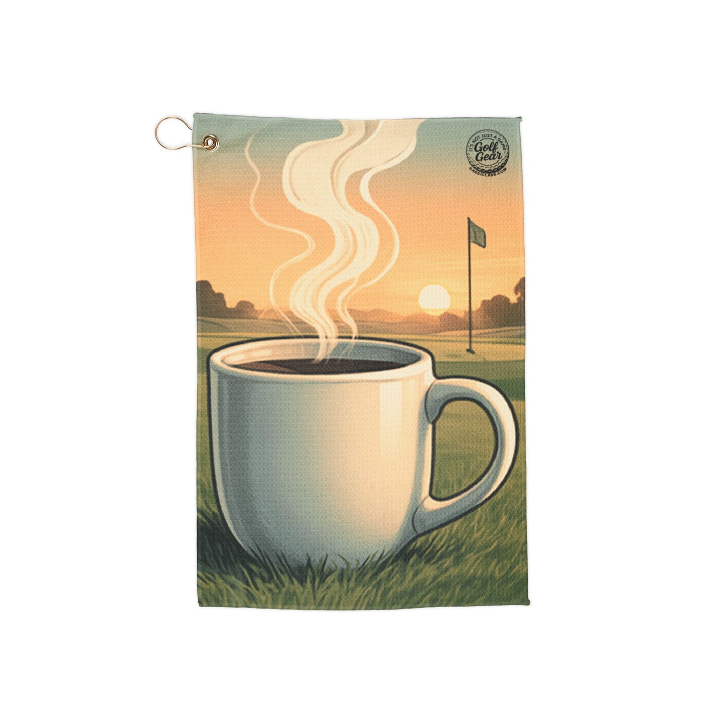 Coffee Golf Sunrise Golf Towel
