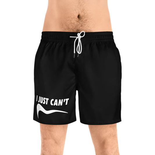 black I just can't Men's Mid-Length Swim Shorts