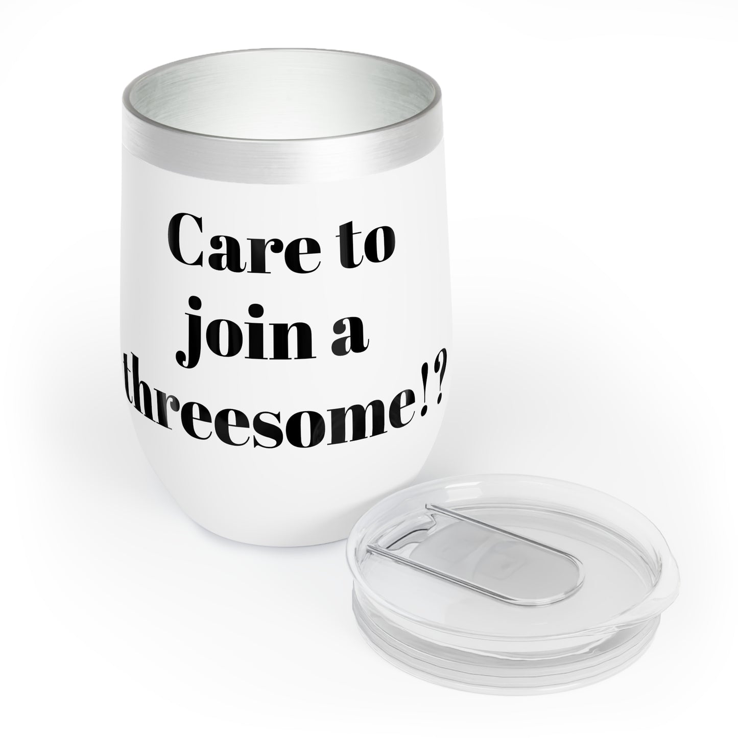 black threesome golfl Wine Tumbler