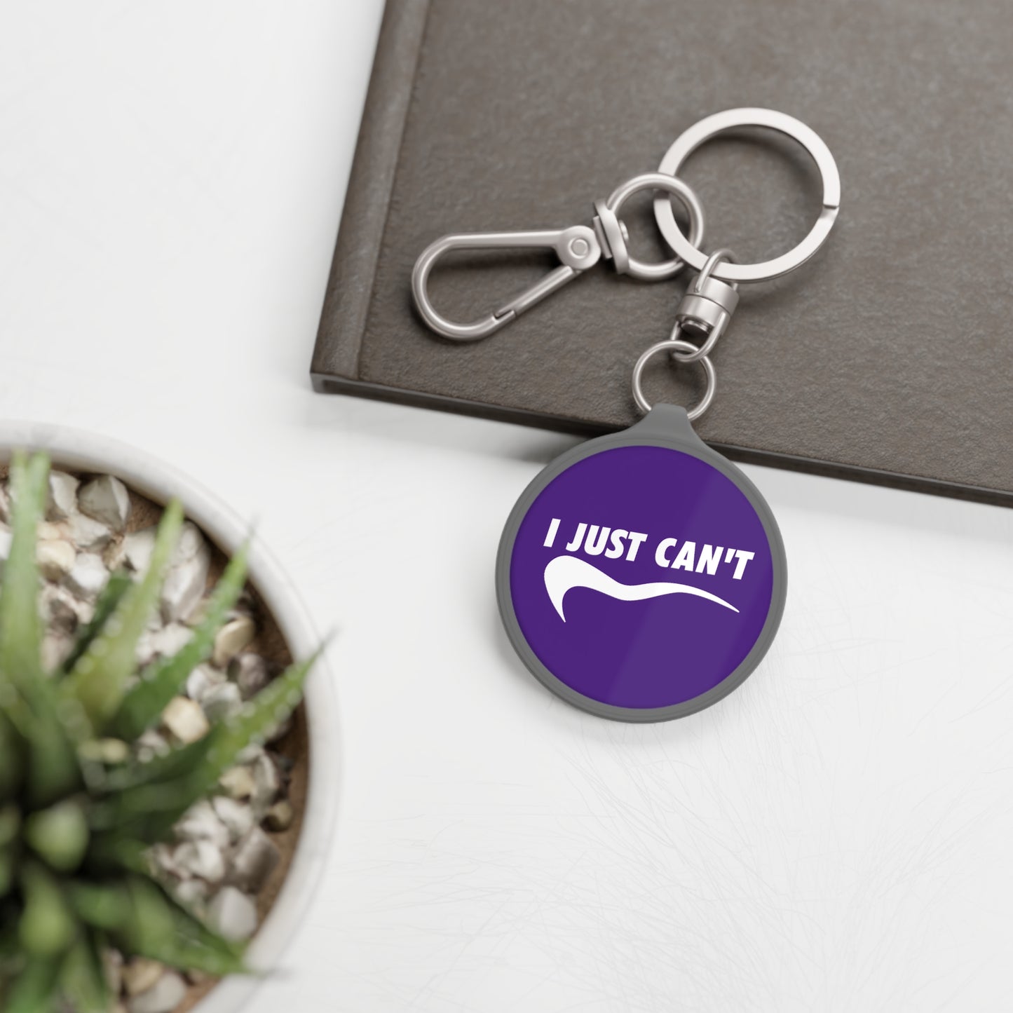 Purple I Just Can't Keyring Tag