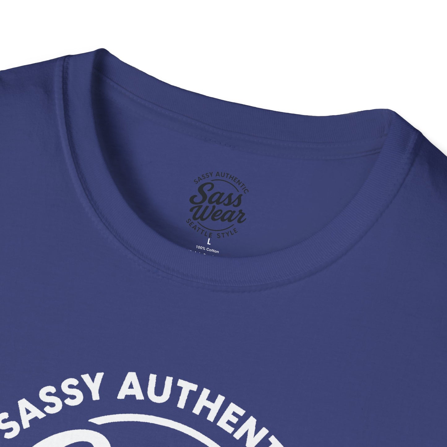 Sass Wear - Unisex Softstyle T-Shirt white logo