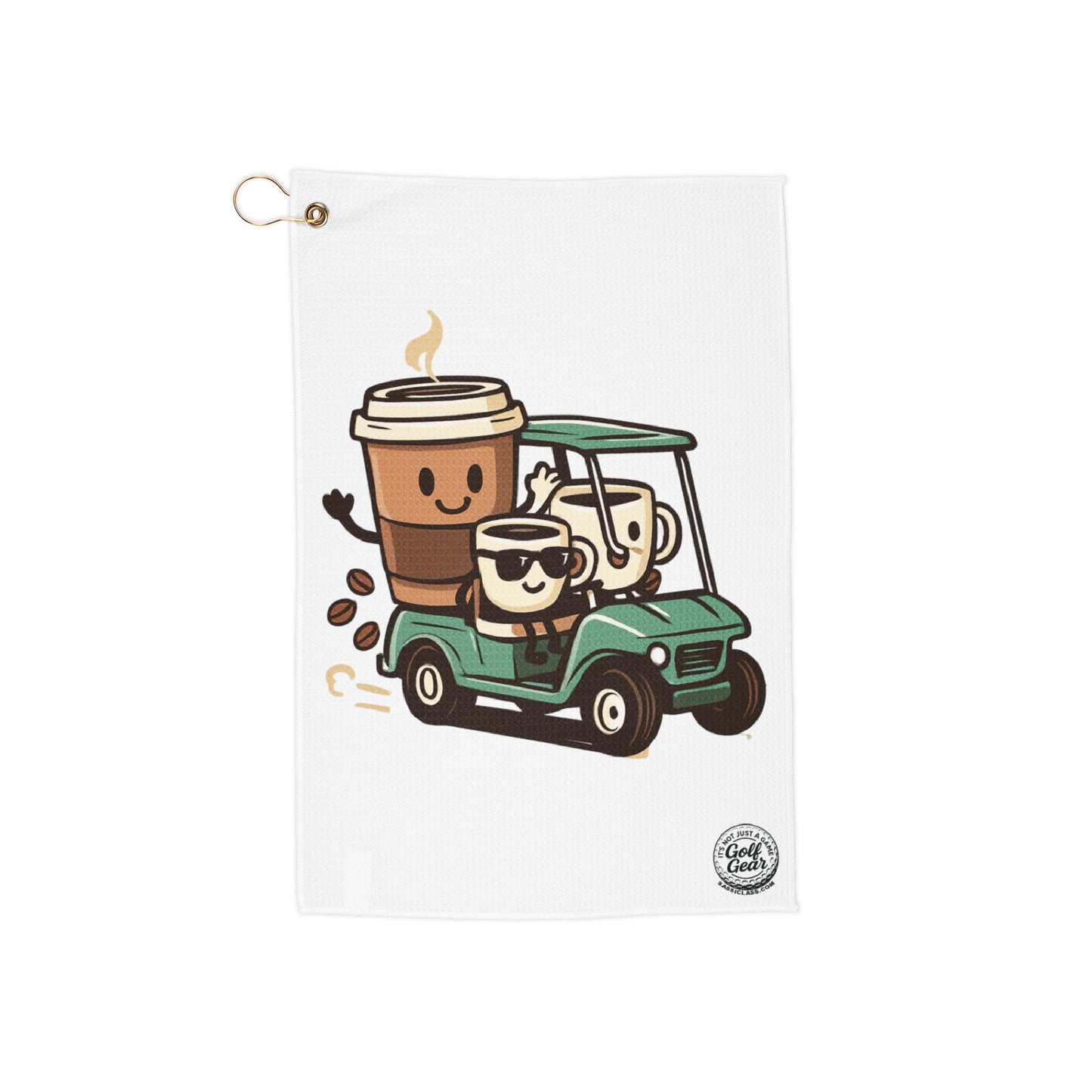 Coffee and Golf Cart Golf Towel
