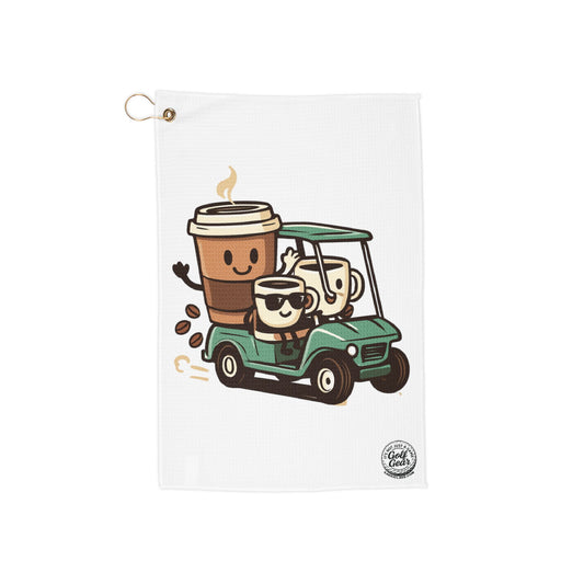 Coffee and Golf Cart Golf Towel
