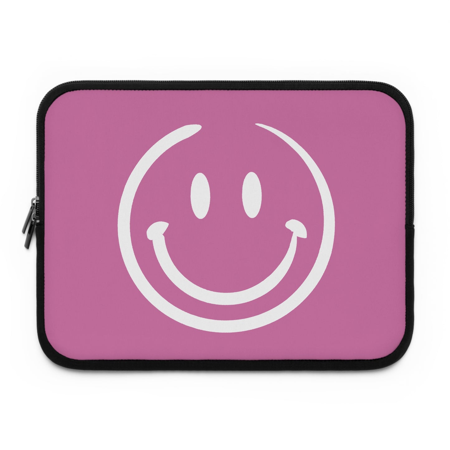 pink with white smiley face Laptop Sleeve