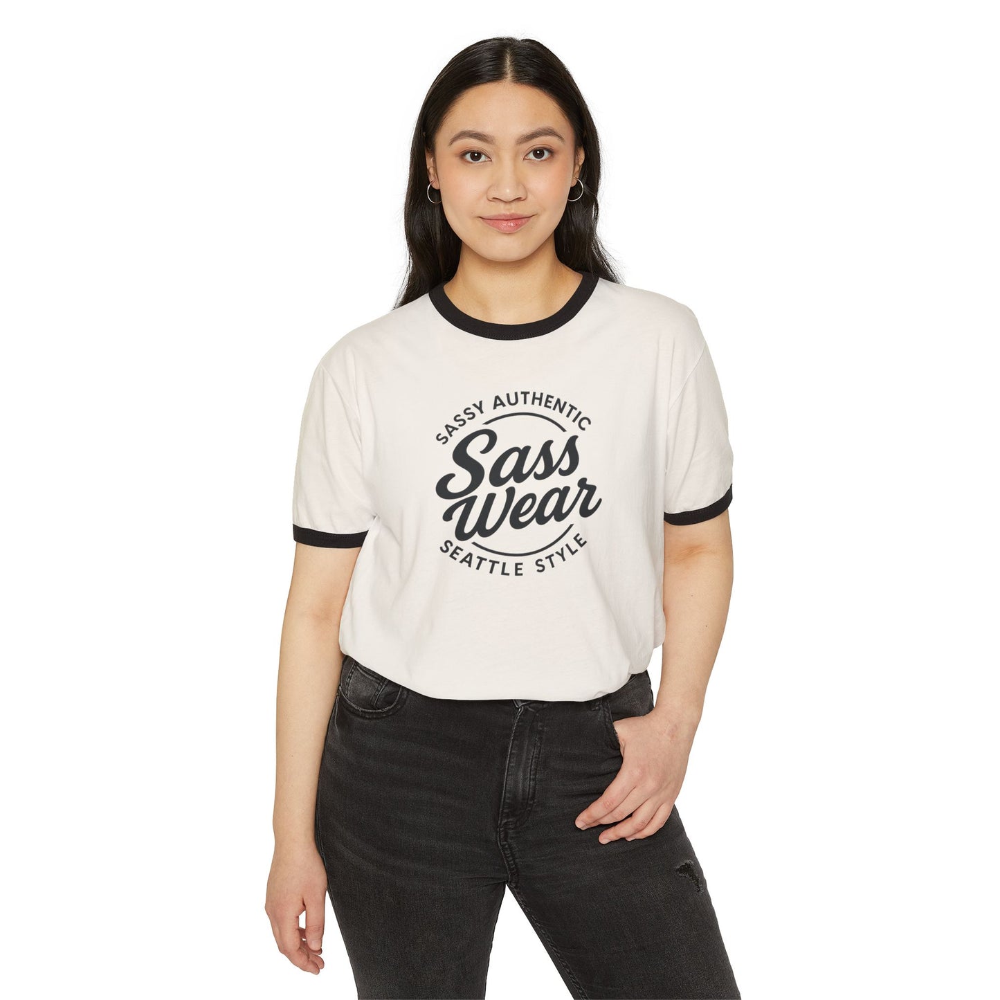 Sass Wear cotton ringer tee