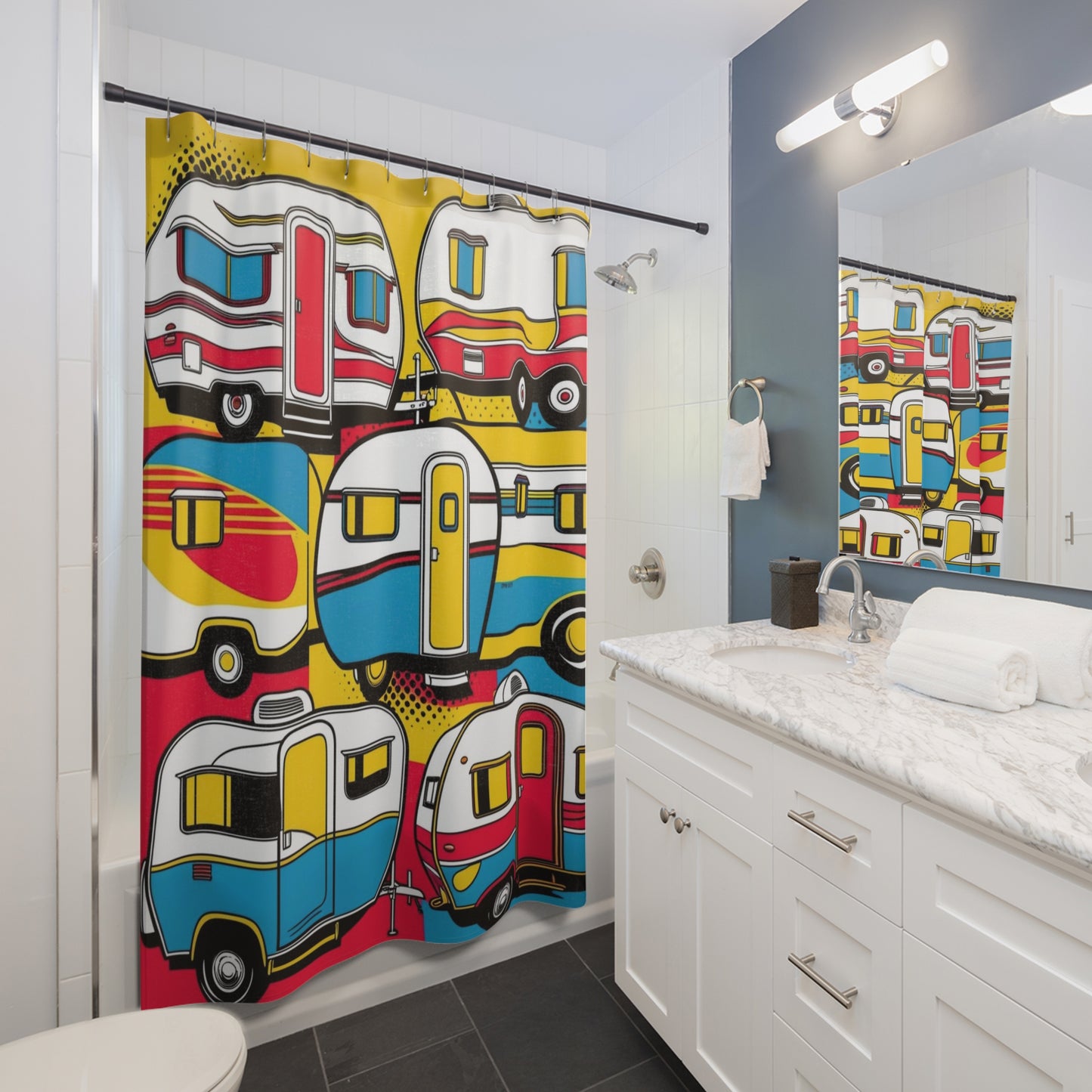 retro campers Shower Curtains