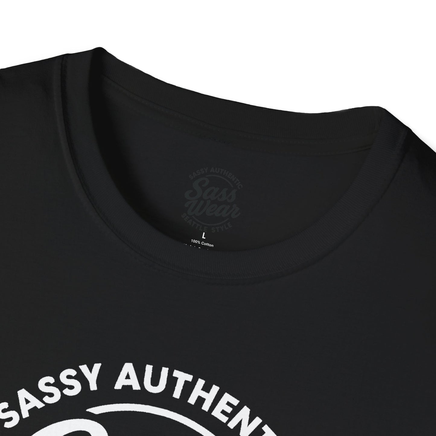 Sass Wear - Unisex Softstyle T-Shirt white logo