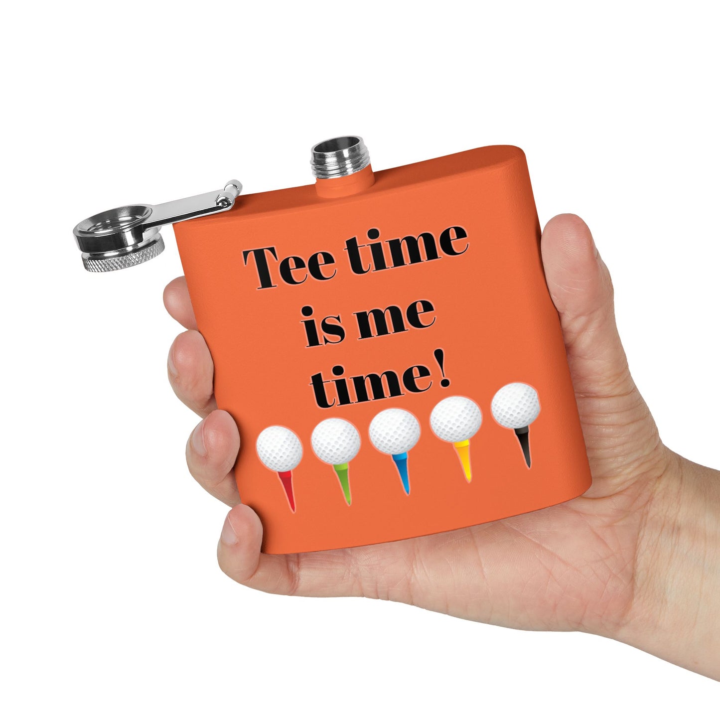 Tee Time is Me Time Sleek Stainless Steel Flask
