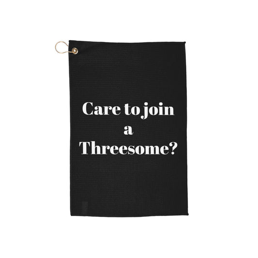 black Threesome Golf Towels