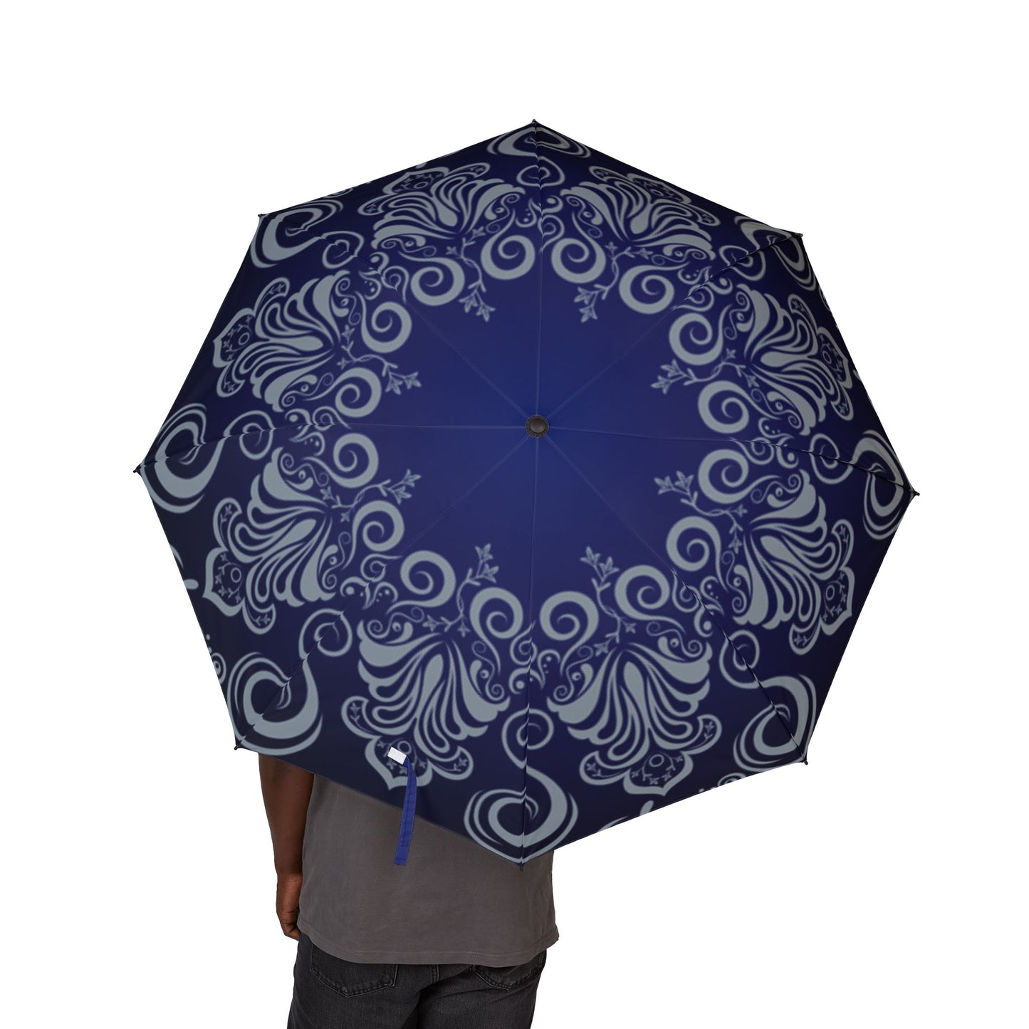 midnight mandala Umbrella - Semi-Automatic Foldable Design