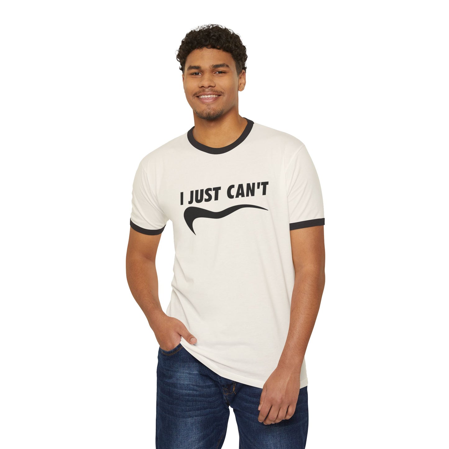 I Just Can't' unisex ringer Tee
