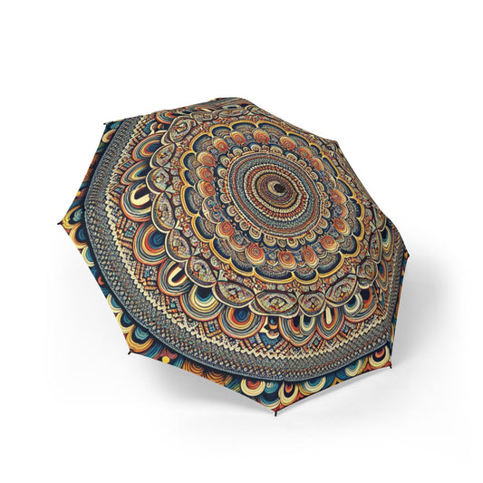 retro mandala Umbrella - Semi-Automatic Foldable Design