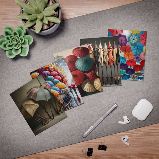 umbrells Greeting Cards (5-Pack)