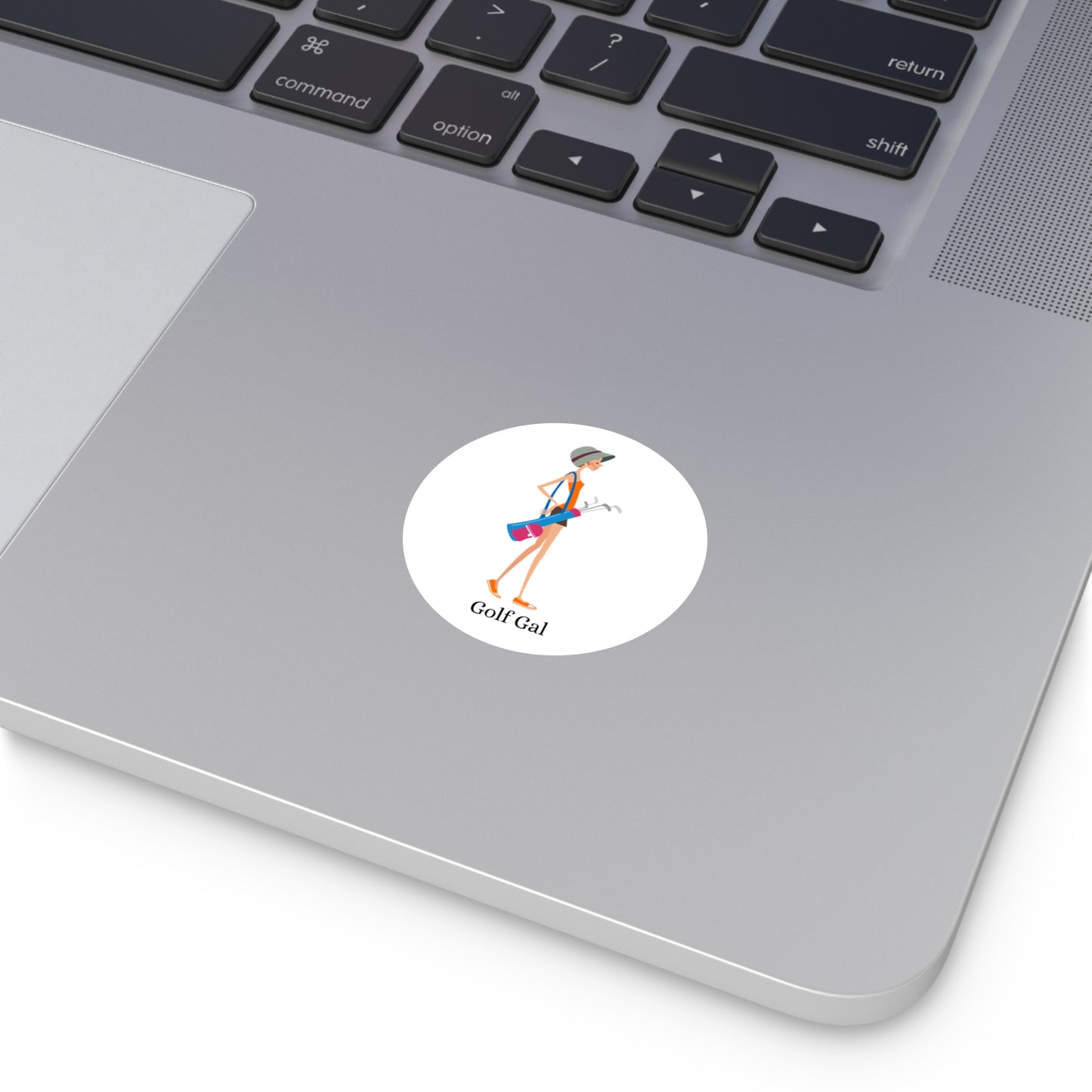 Golf Gal Round Stickers Poppy