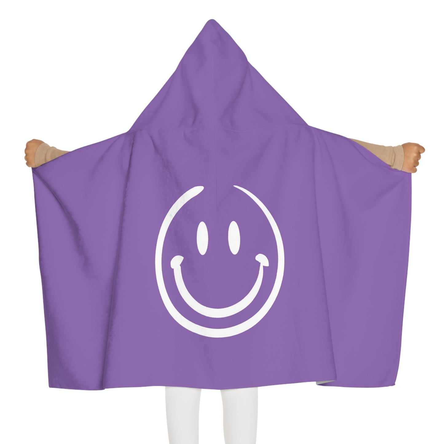 Purple Smiley Face Kids Hooded Towel/ Beach Cover-Up