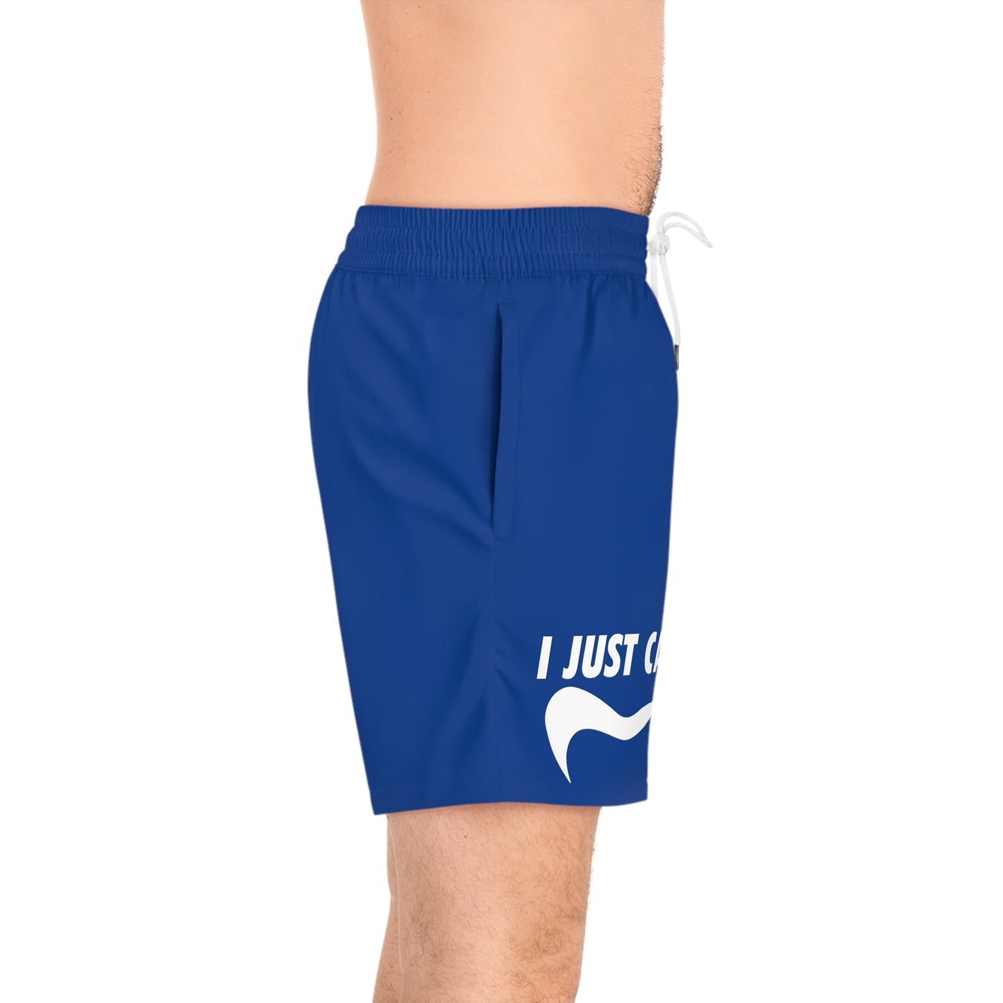 navy I just can't Men's Mid-Length Swim Shorts