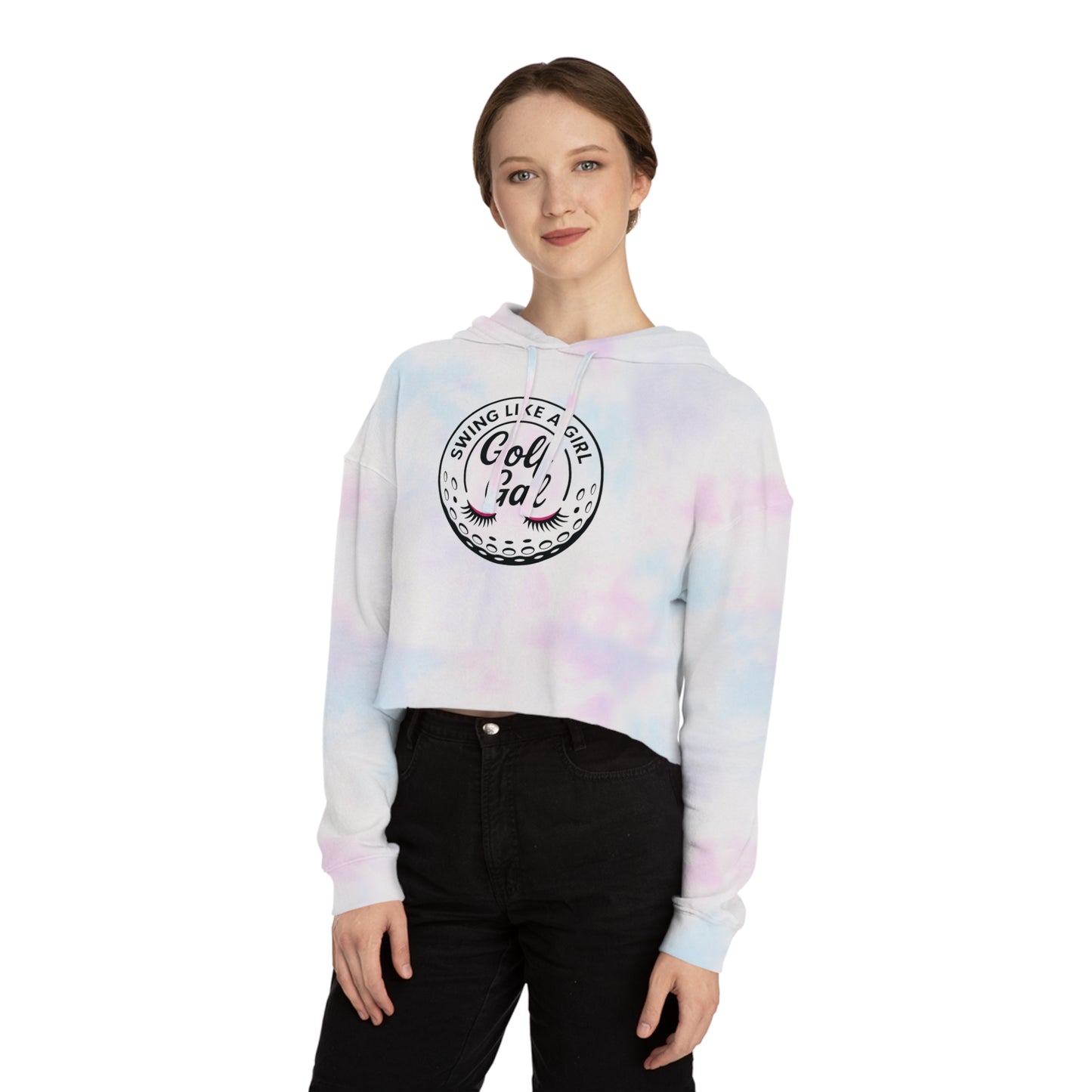 Golf Gal Swing Like a Girl Women's Cropped Sweatshirt