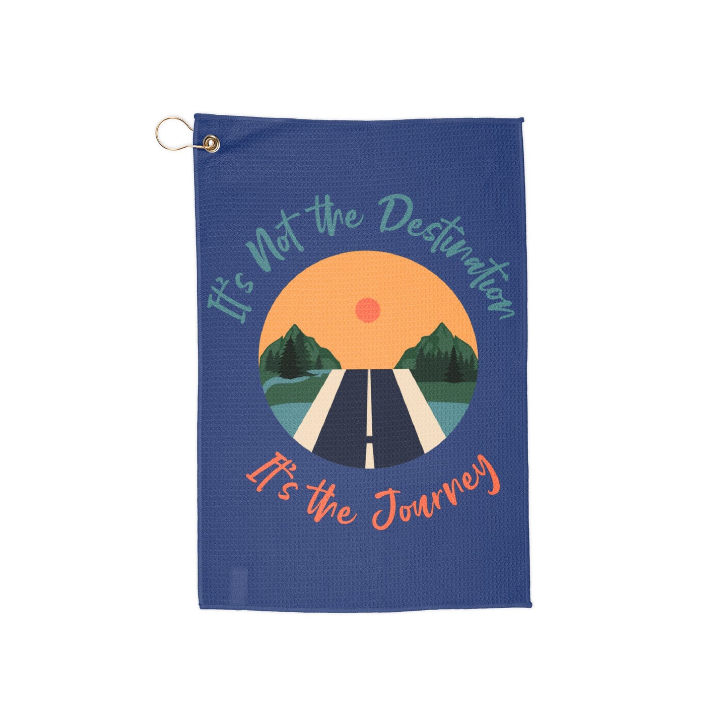 destination and journey Golf Towels for Enthusiasts, Golf Accessory, Perfect Gift for Golf Lovers, Golf Tournament Essentials, Sports Towels