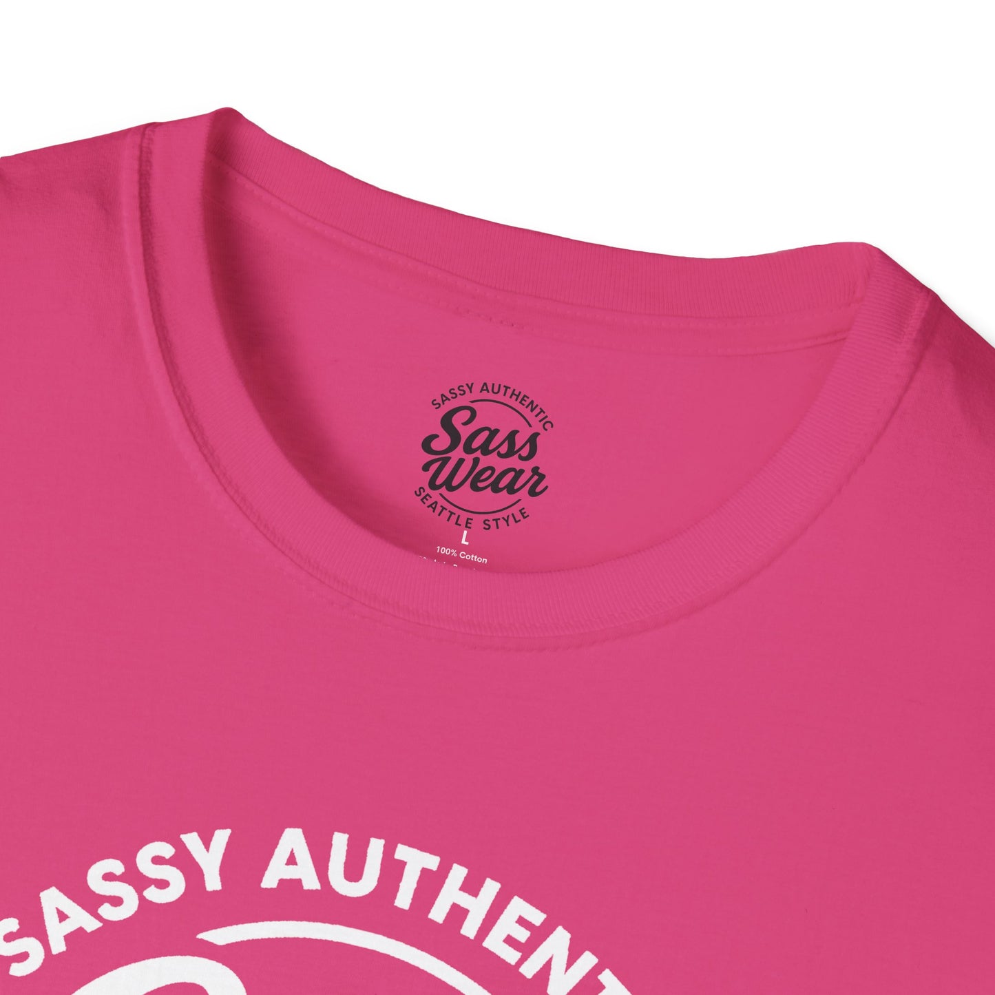 Sass Wear - Unisex Softstyle T-Shirt white logo