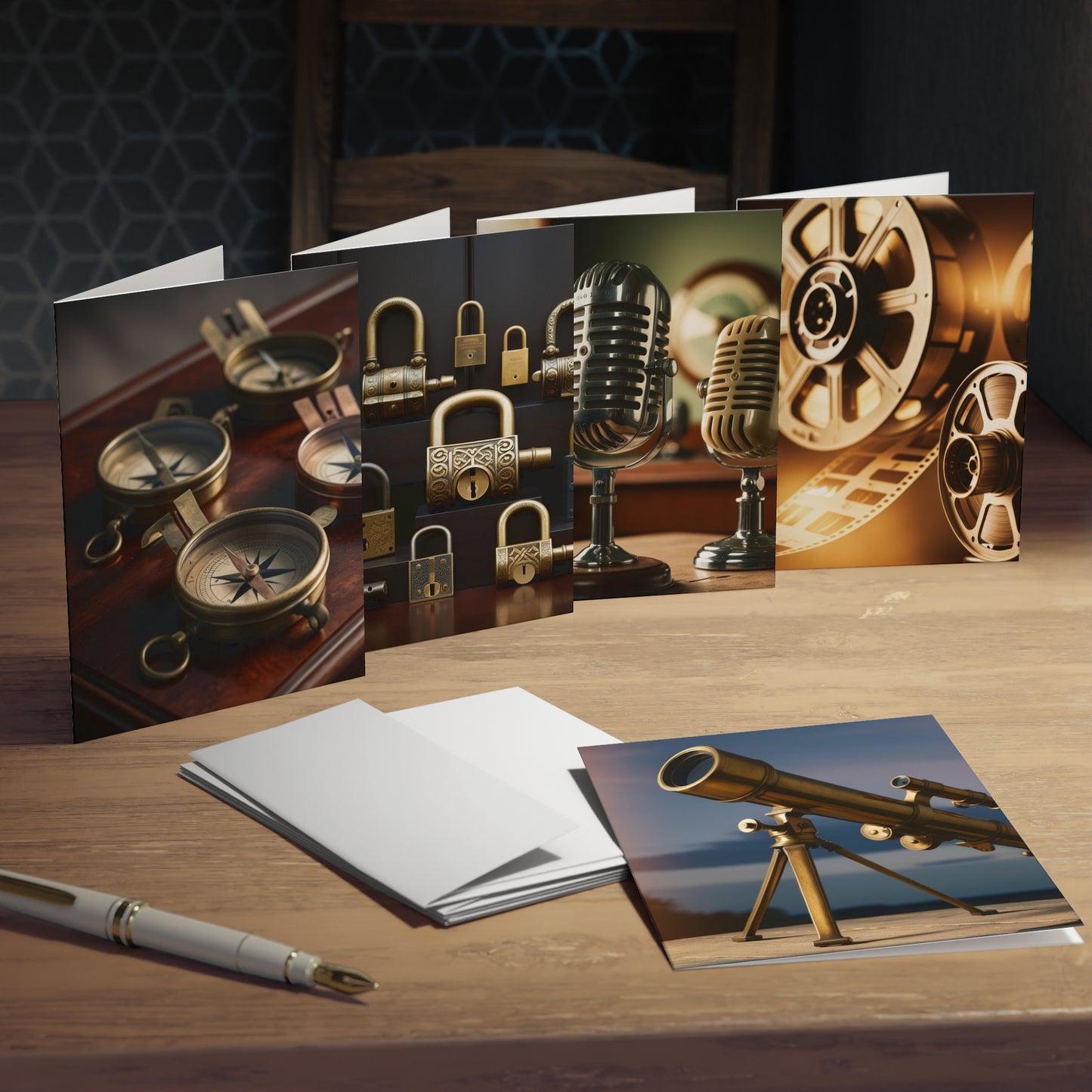 vintage brass variety Greeting Cards (5-Pack)