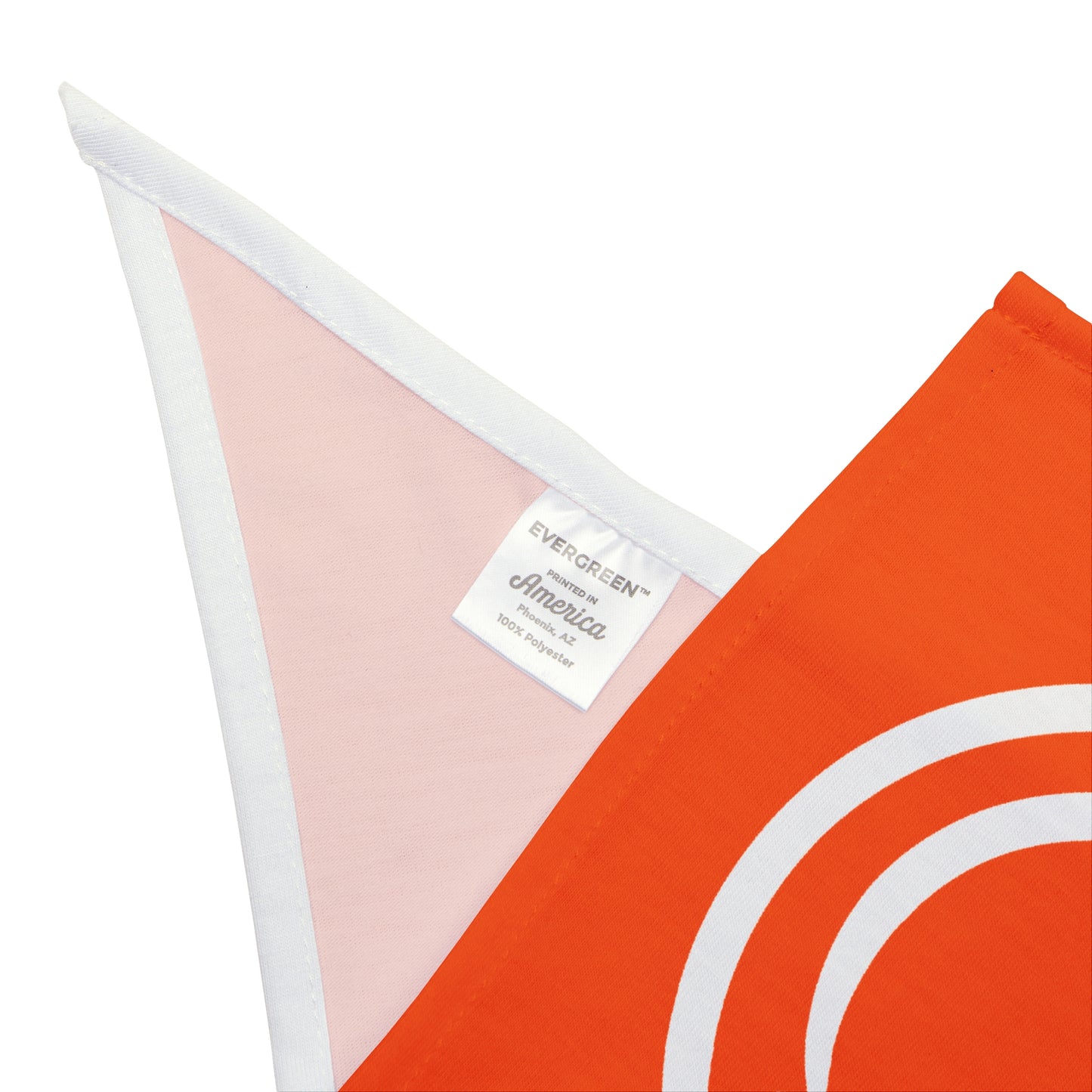 orange with white smiley face Pet Bandana