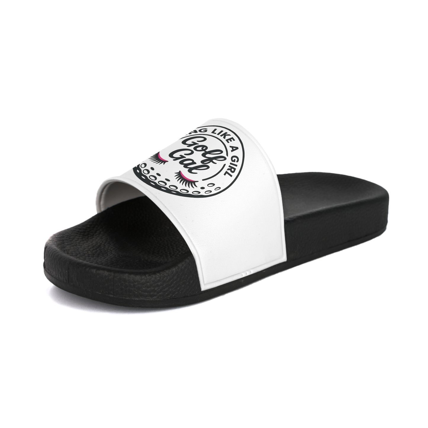 White Swing Like A Girl Golf Gal Women's Slide Sandals