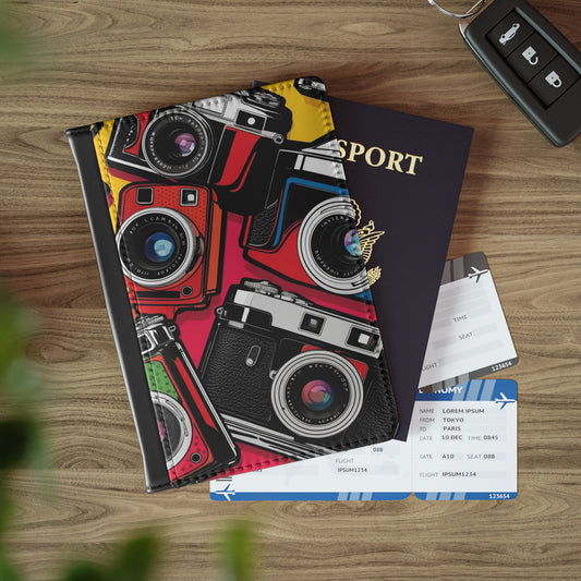 retro cameras Passport Cover