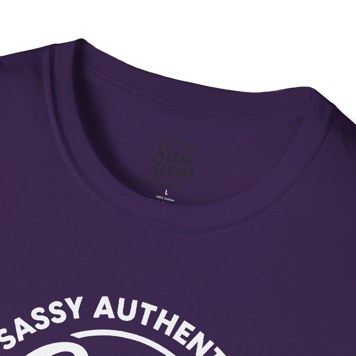 Sass Wear - Unisex Softstyle T-Shirt white logo