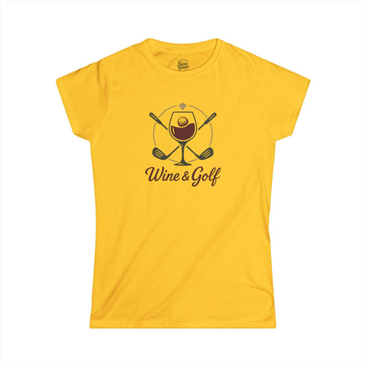 Wine and Golf Women's Softstyle Tee