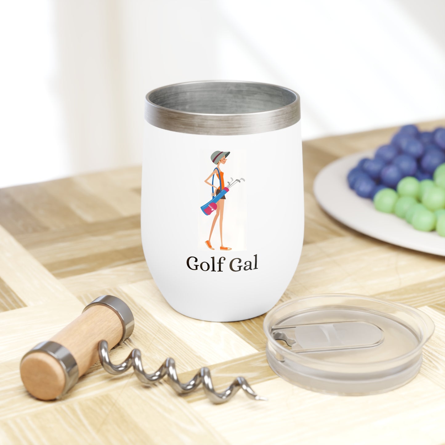 Golf Gal Wine Tumbler Poppy