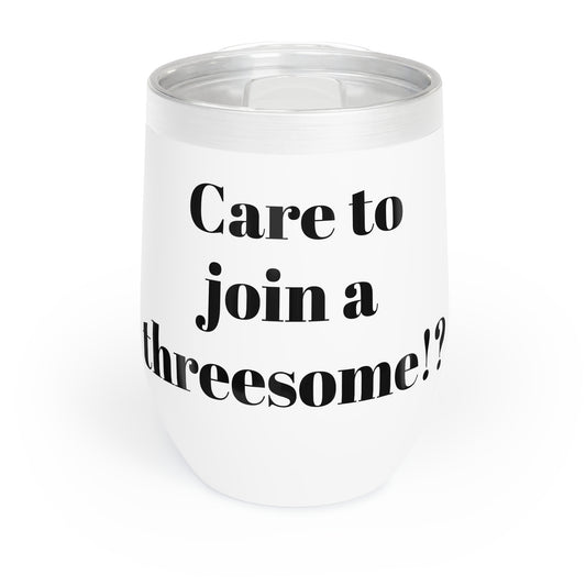 black threesome golfl Wine Tumbler