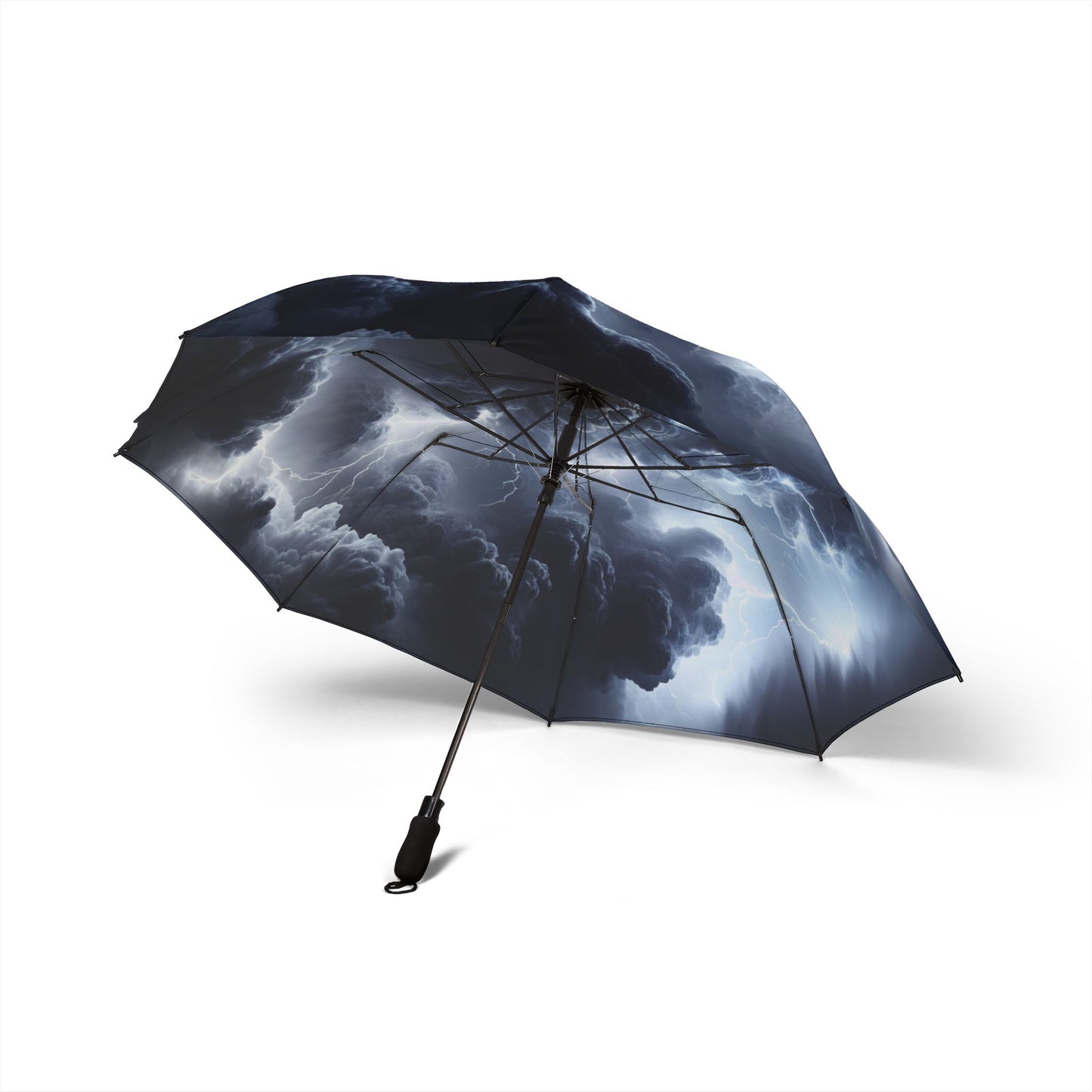 lightning storm Umbrella - Semi-Automatic Foldable Design