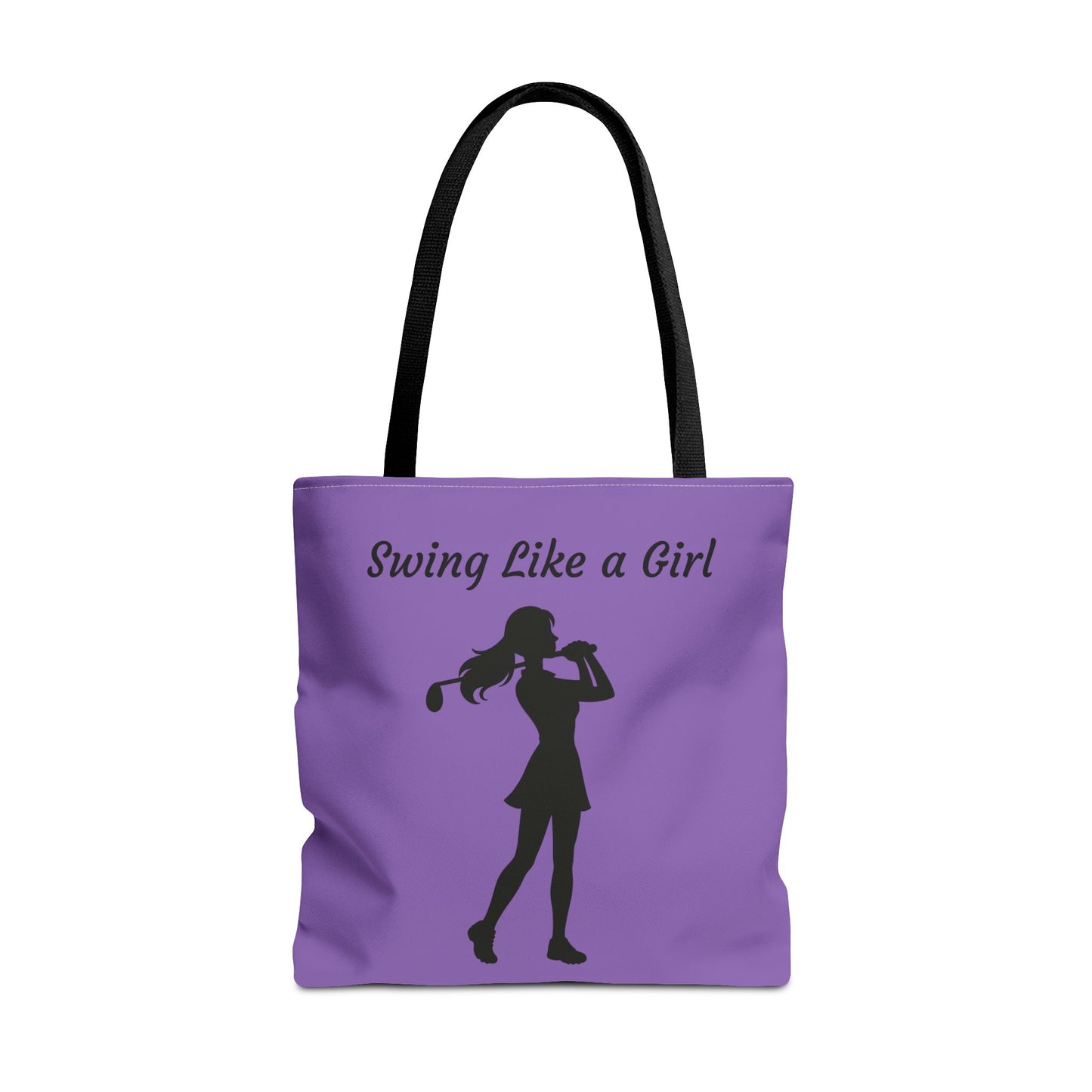 Swing Like A Girl Silhouette Tote Bag