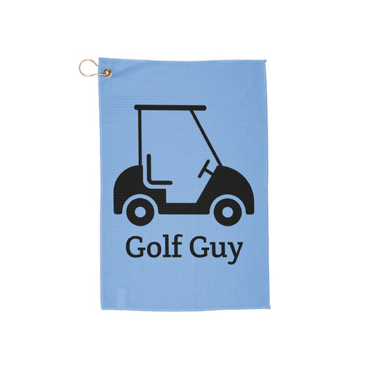 blue golf guy cart Golf Towels
