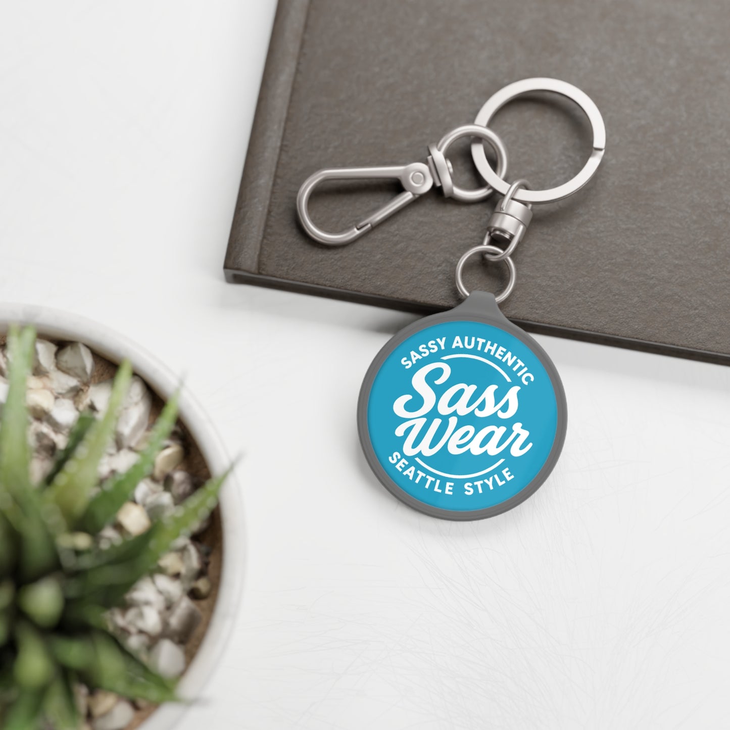 Turquoise Sass Wear Keyring Tag
