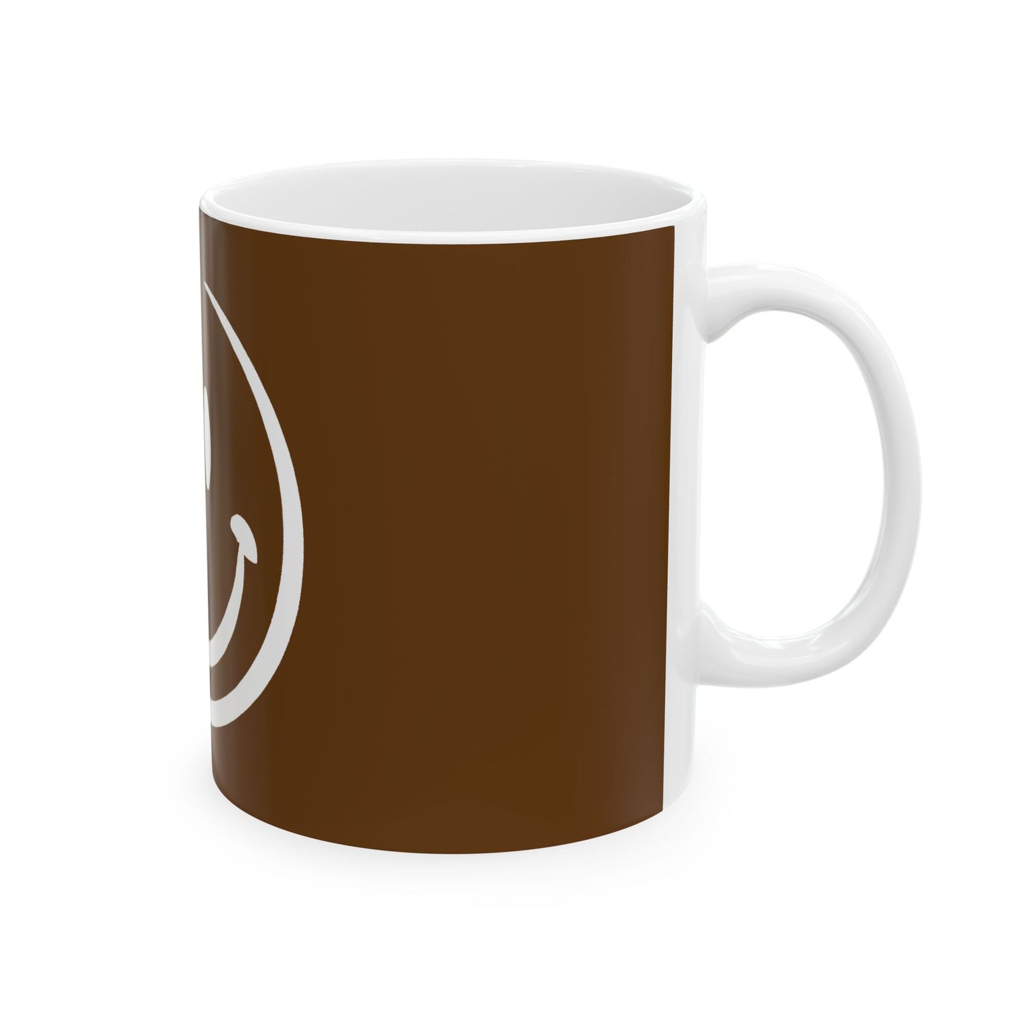 brown smiley face Ceramic Coffee Mug