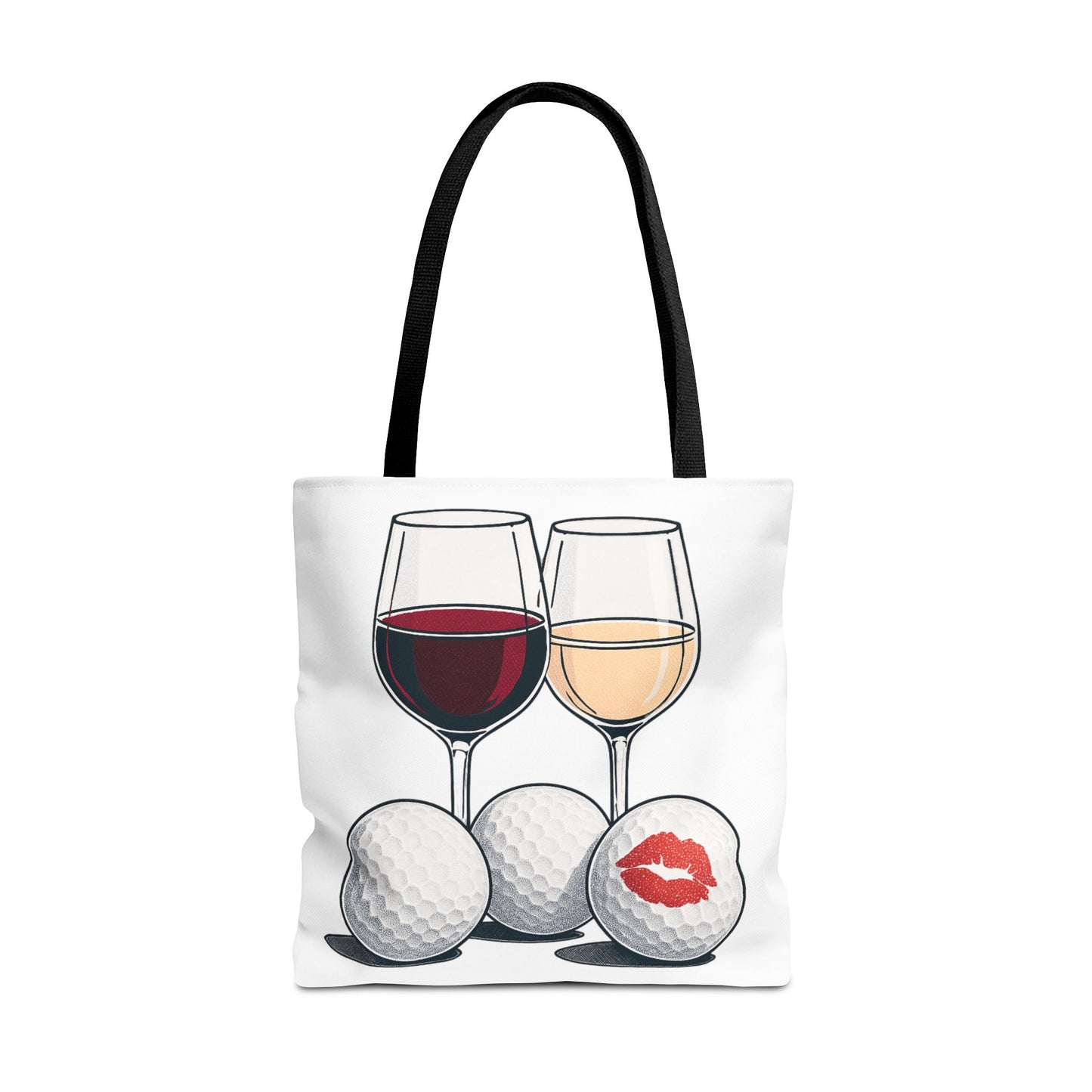 Wine Golf Lips Tote Bag