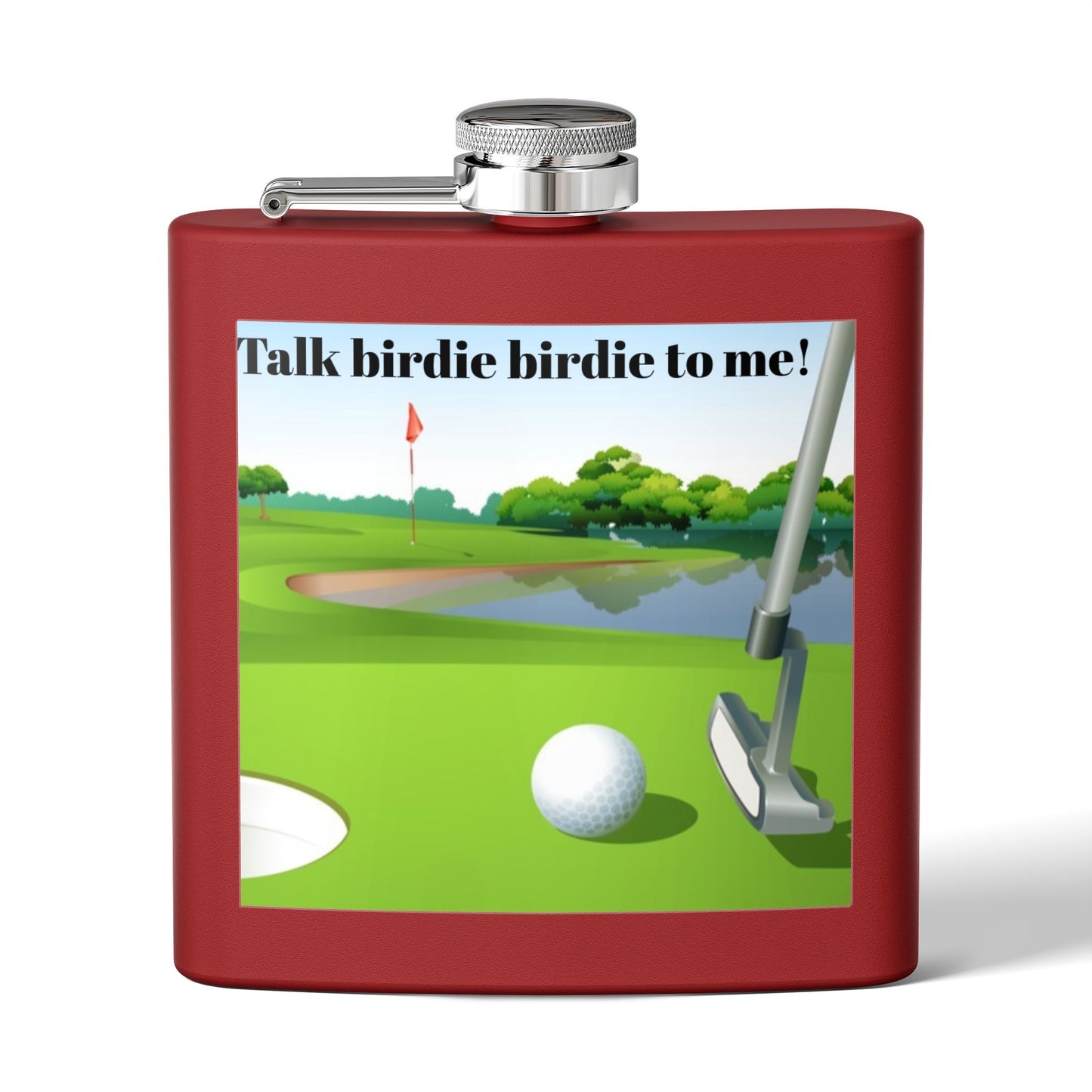Talk Birdie to Me Sleek Stainless Steel Flask